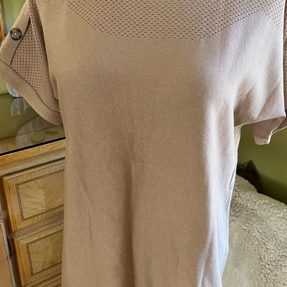 Cable & Gauge Tan Crew Neck Sweater